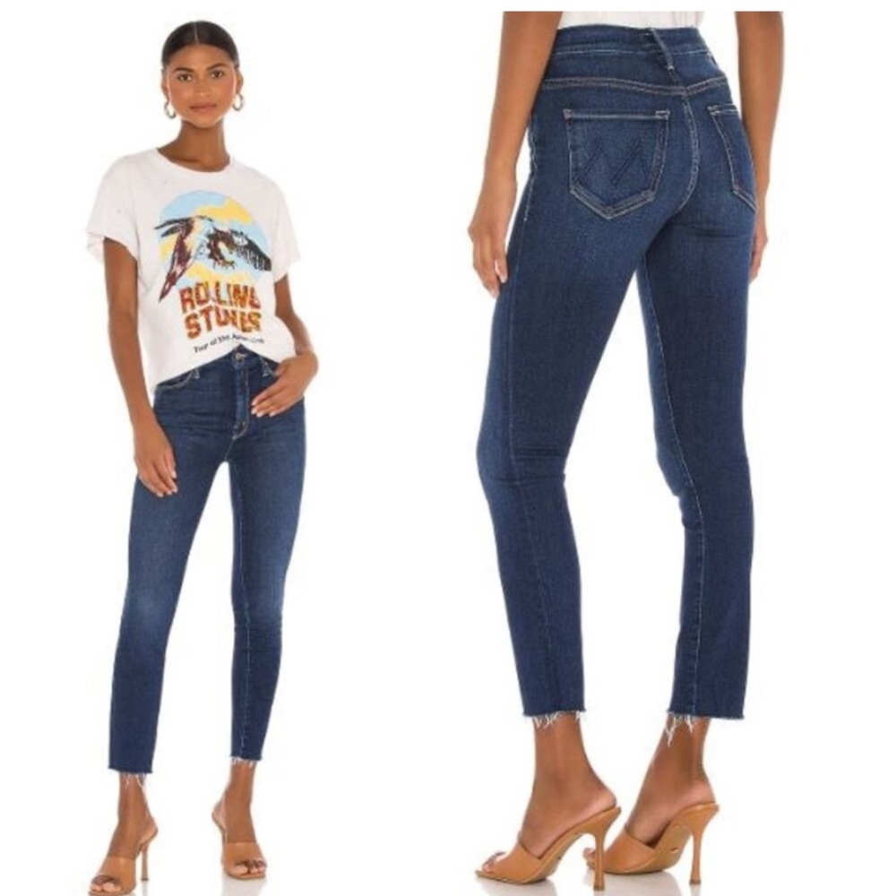 Mother High Waisted Looker Ankle Fray Sz 30 Tongue and Chic